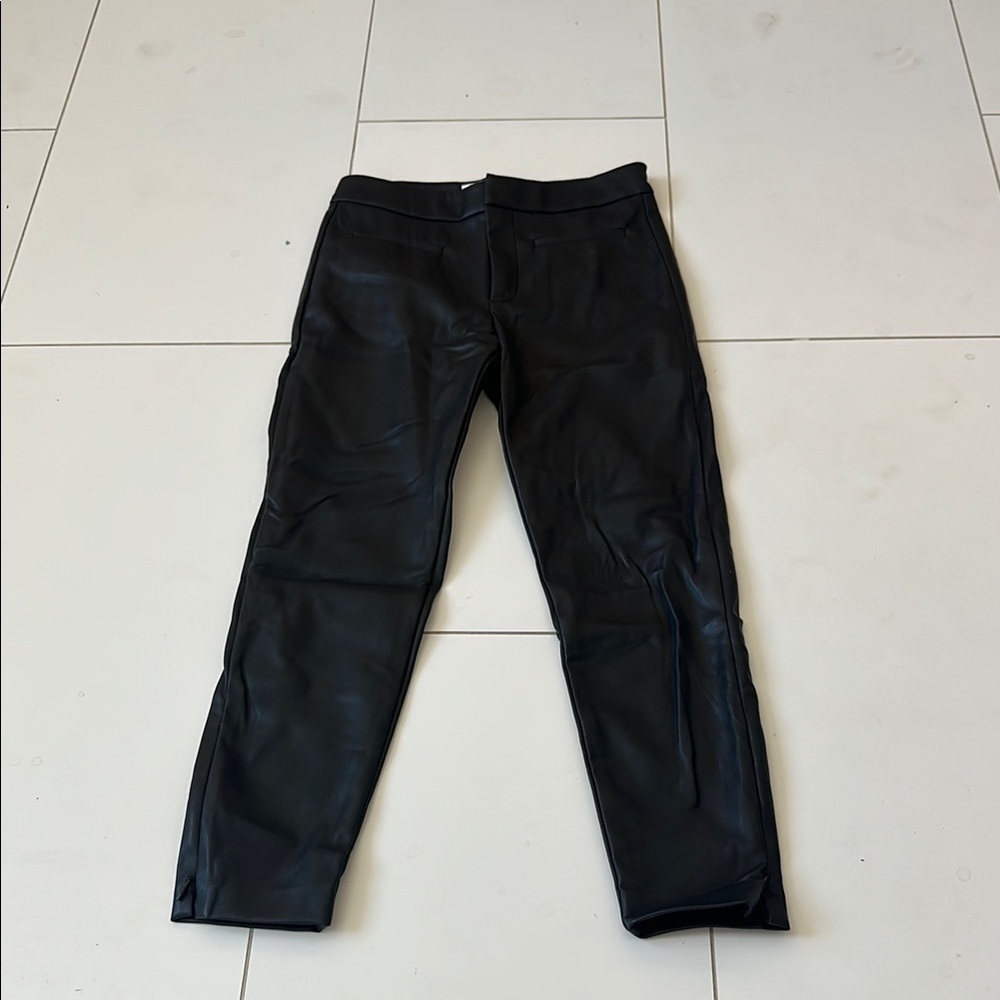 Zara Black Leather-Style Trousers Girls 9